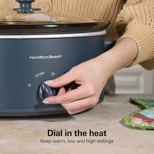 Hamilton Beach 6 Quart Slow Cooker With Space-Saving Folding Handles