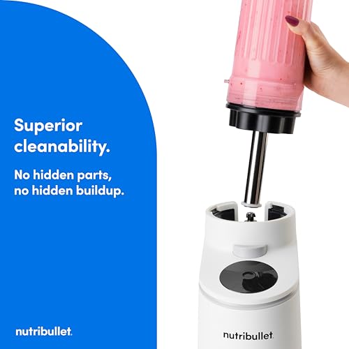 nutribullet Chill Ice Cream Maker, for Gelato, Sorbet, Frozen Yogurt, Smoothie Bowls, Compact Size, (2) Dishwasher Safe 16 oz. Pint Cups with Lids, White, NBD50100AW