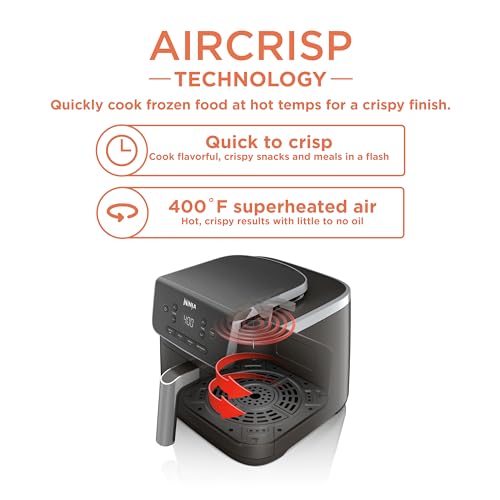 Ninja (Refurbished) Air Fryer Pro 4-in-1 with 5 QT Capacity, Air Fry, Roast, Reheat, Dehydrate, Air Crisp Technology with 400F, crispy results in just minutes (Renewed)