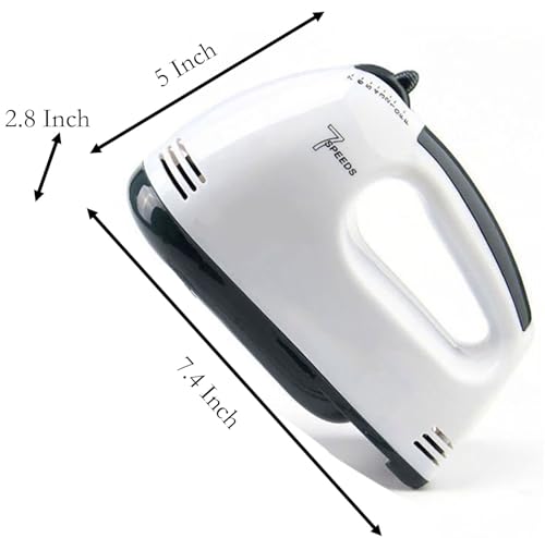 Electric Hand Mixer, 7 Speed Egg and Flour Automatic Mixing with Whisk for Cooking of Bread, Cake (1)