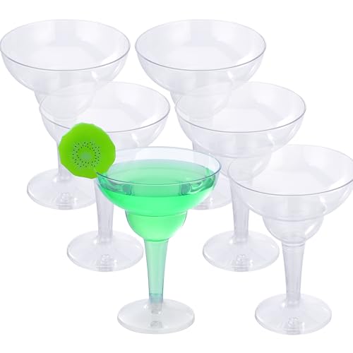 JOYIN 36 pcs Clear Plastic Martinni Glasses, 12 oz Disposable Plastic Margarita Cups, plastic champagne glass, cocktail Cup for Fiesta, Taco Night, and Mexican Themed Party Supplies