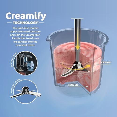 Ninja CREAMi Ice Cream Maker | 7-in-1 - IceCream, Gelato, Sorbet, Milkshakes, Mix-ins, Smoothie Bowls & More | Includes (1) Dishwasher Safe 16 oz. Pint with storage lid | Black | NC299AMZ