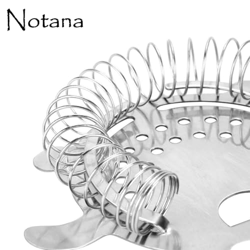 Notana Hawthorne Strainer for Bartending, Professional Cocktail Strainer for Drinks, Stainless Steel Bar Strainer, Shaker Strainer for Mixing Glass, Premium Design