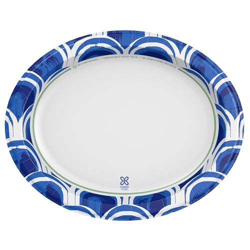 Dixie Ultra Disposable Paper Platters, 10" x 12.5", 25 Count – Durable, Sturdy Design