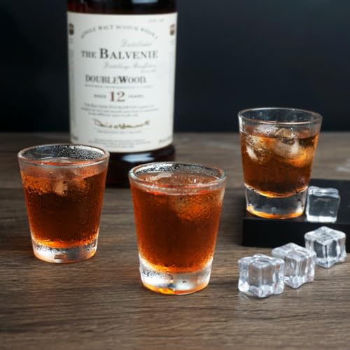 BCnmviku 1.5 oz Shot Glasses Sets with Heavy Base, Clear Shot Glass (2 Pack)
