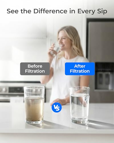 Waterdrop ADQ747935 LT1000PC Replacement for LG® LT1000P®/PC/PCS ThinQ® Refrigerator Water Filter, LFXS26973S, LMXS28626S, LMWS27626S, LFXS28596S, ADQ74793501 and LT120F® Air Filter, 3 Combo
