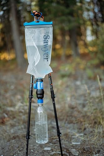Sawyer Squeeze Water Filtration System, Cnoc Premium 2 Liter Bladder, Clear
