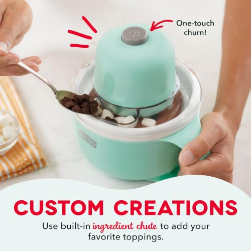 Dash My Mug Ice Cream Maker - Makes Single Serving of Gelato, Frozen Yogurt, Sorbet & More - Easy to Clean & Use - Aqua, 2 Bowls