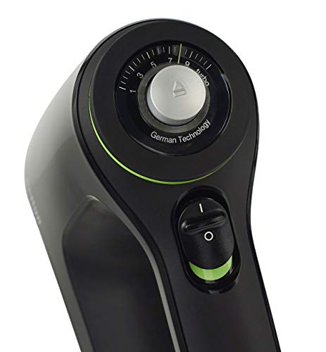 Braun MultiMix 5 Hand Mixer, 350W Electric Mixer with Chopper, SmartMix Tech, 9-Speed + Turbo, MultiWhisk, Dough Hooks, Soft-Grip Handle, Lightweight Design, Black