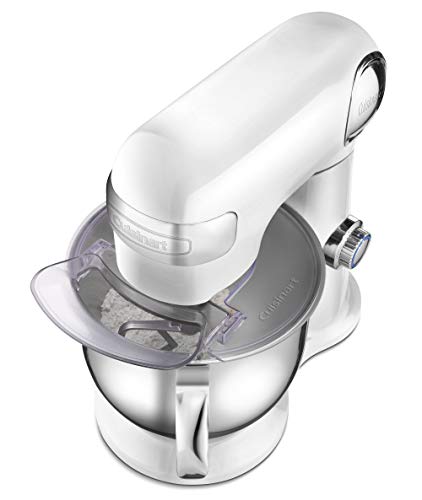 Cuisinart SM-50FR 5.5-Quart Stand Mixer, Brushed Chrome, White (Renewed)