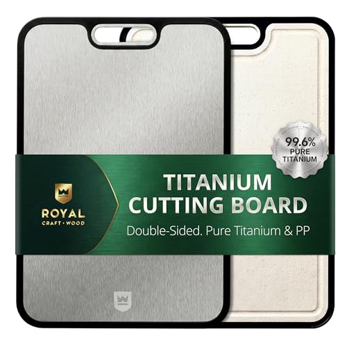 ROYAL CRAFT WOOD Bamboo Cutting Board with Juice Groove - Kitchen Chopping Board for Meat Cheese and Vegetables, Heavy Duty Serving Tray