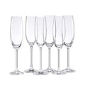 Lenox Champagne Flutes, Tuscany Classics 8 Oz Champagne Glasses Set of 6, 1.5 x 10-inch, Clear European Glass, Stemware, Dishwasher Safe, Wedding Decor, New Years, 8 Oz Flute Glasses (6-Piece)