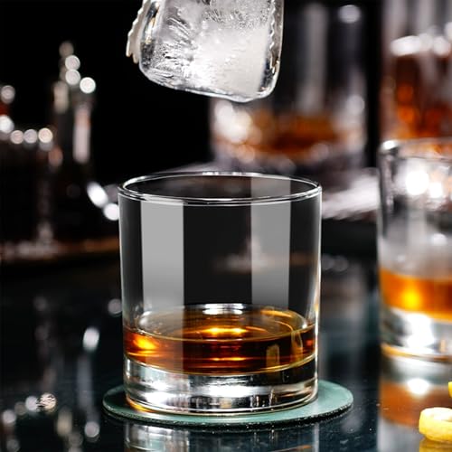 SUN GKOTTA 24PCS Old Fashioned Glass Set Bulk,10OZ Drinking Glasses,Heavy Base Rocks Glasses Set, Elegant Whiskey Glasses Bulk for Bourbon, water,Coffee,Cocktails and More