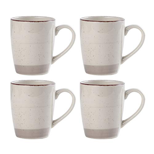 Pfaltzgraff Sadie 16-Piece Cream Dinnerware Set, Service for 4, Durable Stoneware Plates and Bowls with Classic Design, Microwave and Dishwasher Safe