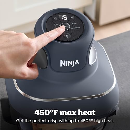Ninja Crispi 4 in 1 Glass Air Fryer, 450°F, Non Toxic, 4QT and 6 Cup Containers with Lids, Dishwasher Safe, Cyberspace Gray, 1 Count, FN101GY