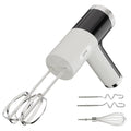 Camic Electric Hand Mixer with 9 Speeds, Powerful Motor, Cordless Hand Mixer with Whisk, Dough Hook and Mixing Rod for Whipping Eggs, Cream, Butter, Jam, Kneading Dough and Blending (White+Black)