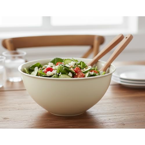 Tribello Large Mixing bowls 5-Quart 169oz - Plastic Salad/Mixing/Serving Bowl - 4 pack (Colors May Very)