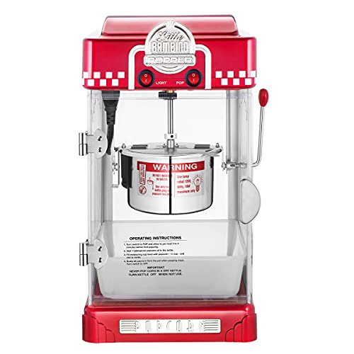 Great Northern Popcorn Company 83-DT5621 Northern Company Red GNP Little Bambino 2-1/2 Ounce Retro Style Popcorn Popper Machine, 2.5 Ounce
