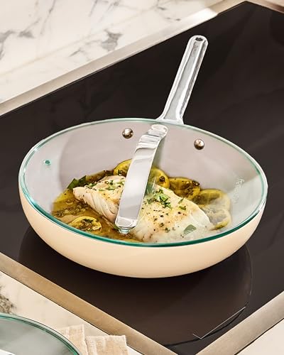 Caraway 10.5" Glass Lid for Pots and Pans - Made With Tempered Glass - Sized to Fit Caraway Ceramic-Coated & Stainless Steel Cookware