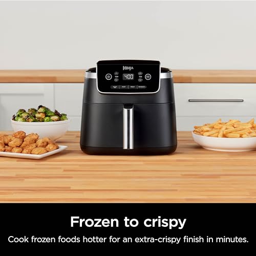 Ninja (Refurbished) Air Fryer Pro 4-in-1 with 5 QT Capacity, Air Fry, Roast, Reheat, Dehydrate, Air Crisp Technology with 400F, crispy results in just minutes (Renewed)