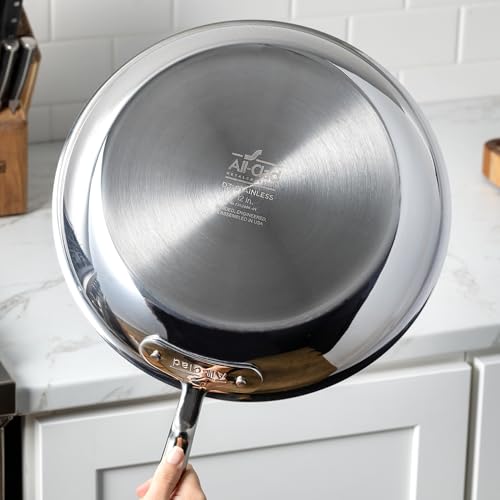 All-Clad D3® Stainless Steel 6 Quart Saute Pan Covered- Made in the USA- The Original Bonded Professional Cookware- Oven Safe & Induction Compatible