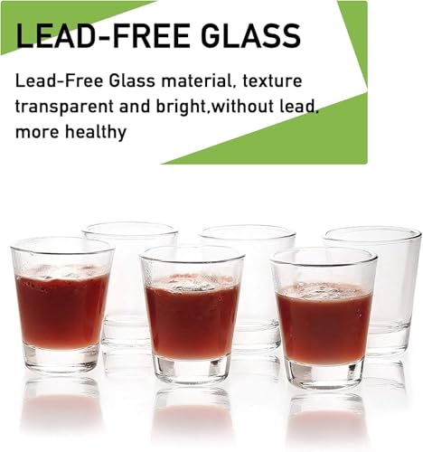 Mfacoy 30 Pack Shot Glasses Set with Heavy Base, 1.6 oz Clear Shot Glasses Bulk, Small Whiskey Shot Glass for Vodka, Whiskey, Tequila, Espressos, Spirits & Liquors, Clear Glass