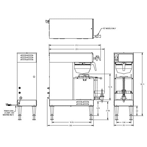 Bunn 38700.0043 Axiom 15-3 Single Coffee Brewer, 4.5 gallons per Hour