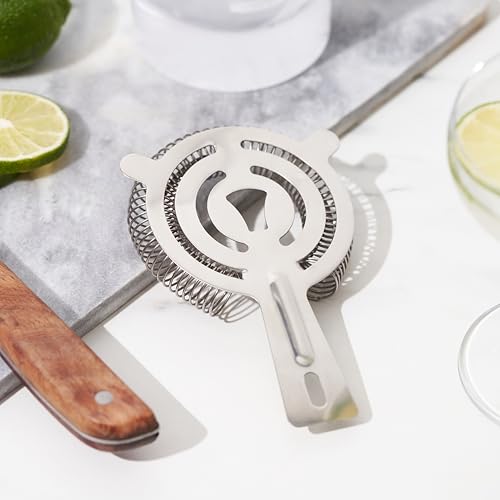 True Hawthorne Strainer, Stainless Steel Strainer, Cocktail Strainer for Drinks, Martini Strainer, Strainer for Bartending, Bar Accessories, Bar Tools