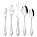 HaWare Silverware Set, 60-Piece Pearled Edge Stainless Steel Flatware for 12, Beading Tableware Cutlery Utensil for Home, Mirror Polished, Dishwasher Safe