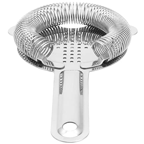 HOZEON 4 Pack 6.5 Inches Cocktail Strainer, Stainless Steel Bar Strainer Tool, 2 Prong Bartender Strainer for Bar Restaurant Home, Silver