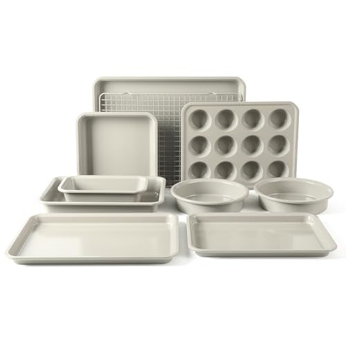 Calphalon Legacy 10-Piece Nonstick Bakeware Set, PFA-Free Nonstick Coating, Oven Safe, Includes Sheet Pans, Muffin
