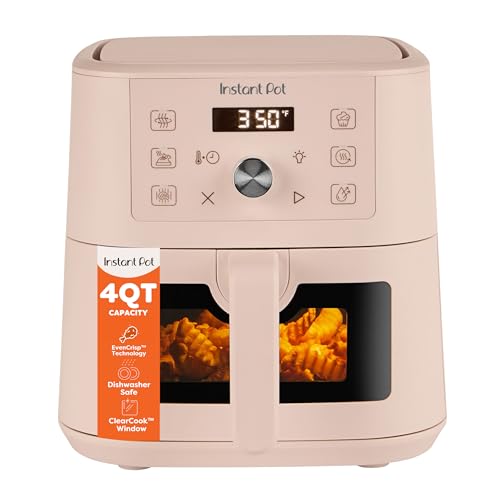 Instant Pot 4Qt VORTEX 6-in-1 Mini Air Fryer, Custom Program Options, Air Fry, Broil, Roast, Dehydrate, Bake