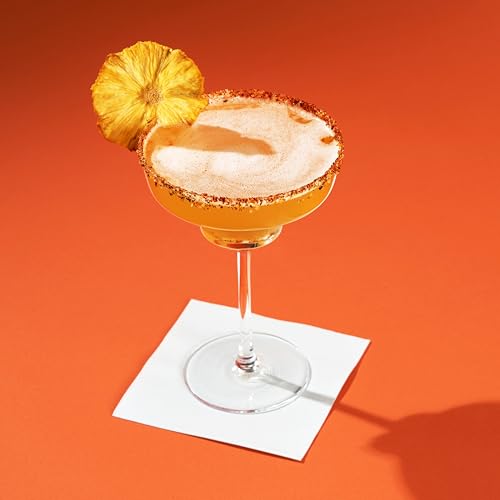 Viski Raye Angled Stemmed Margarita Glasses, Premium Crystal Cocktail glasses, Bar Accessories, Perfect Cocktail Gift, Set of 2, 12oz