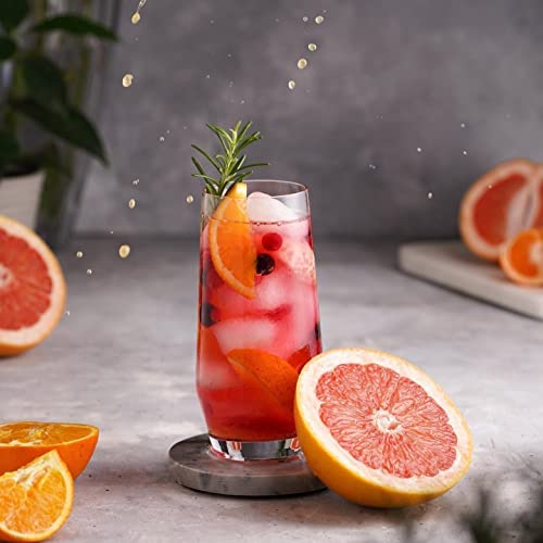 Le'raze Everyday Drinking Glasses Set of 8-4 Tall Highball Glass Cups & 4 Short Dof Drinking Glass, Kitchen Glasses for Cocktail, Iced Coffee, Beer, Ice Tea, Wine, Whiskey, Water, & Drinkware.