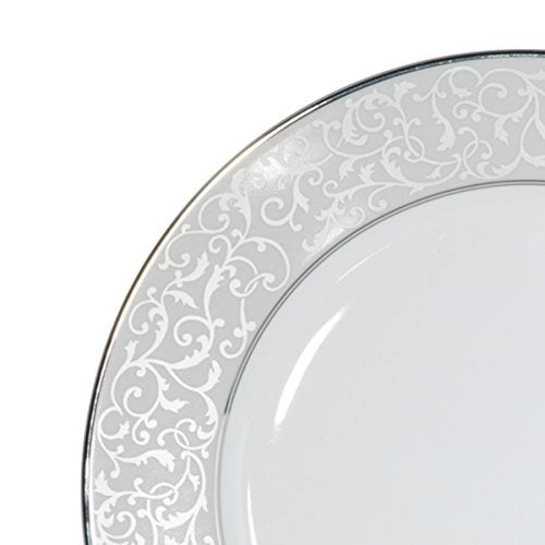 Mikasa Parchment 40-Piece Dinnerware Set, Service for 8, Durable Porcelain Plates, Bowls, and Mugs with Contemporary Design, Dishwasher Safe