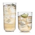 Libbey Polaris Tumbler and Rocks, Axis Glass Cups Set of 16, Elegant Mixed Drinking Glasses with Modern Clean Lines, Dishwasher Safe Glassware Set