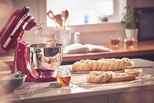 KitchenAid Value Bundle Artisan Series 5 Quart Tilt-Head Stand Mixer with Included Flex Edge Beater, KSM150FEER, Empire Red
