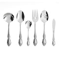 Oneida Silverware Serving Utensils Set of 6, Louisiana 6-Piece Fine Flatware Serveware Set, Serving Spoons Fork Ladel & Spreader, 18/8 Stainless Steel, Mirror Finish, Dishwasher Safe (Silver 6 Pieces)