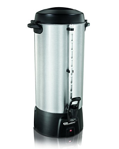 Proctor Silex Commercial 45100R Brushed Aluminum Coffee Urn, 100 Cup Capacity, Fast Brewing, One-Hand Dispensing, Dual Heaters, Commercially Rated, NSF Listed