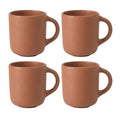 Bloomhouse - Two Time Oprah's Favorite Things Winner - Corsica Clay 4-Piece Mug Set – Burnt Apricot Terracotta Stoneware Coffee & Tea Cups, Durable Ceramic Drinkware