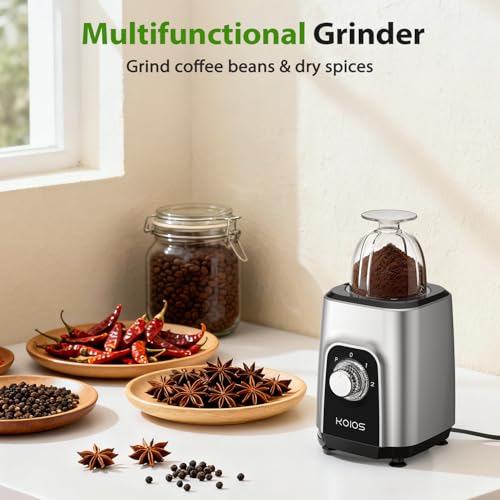 KOIOS Blender/Food Processor Combo Max 1000W, 4 in 1 34oz Pitcher, 22oz Blending Cup, Meat Grinder & Vegetable Chopper, Spice Grinder,BPA Free -All-in-One Kitchen System, Dishwasher Safe