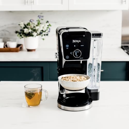 Ninja CFP301 DualBrew Pro Specialty 12-Cup Drip Maker with Glass Carafe, Single-Serve for Coffee Pods or Grounds, with 4 Brew Styles, Frother & Separate Hot Water System, Black