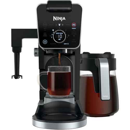 Ninja CFP301 DualBrew Pro Specialty 12-Cup Drip Maker with Glass Carafe, Single-Serve for Coffee Pods or