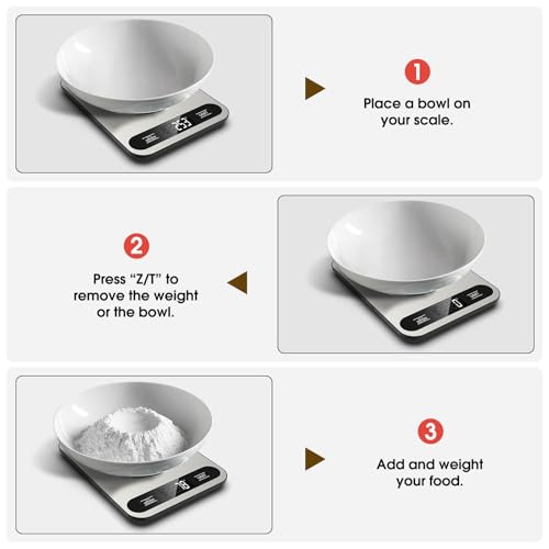 Mik-Nana Food Scale, 22lb Digital Kitchen Scale with 6 Units Tare Function