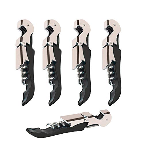 Kit-Home Professional Waiter Corkscrew Wine Openers Set (4 PCS),Upgraded with Heavy Duty Stainless Steel Hinges Wine Key for Restaurant Waiters, Sommelier, Bartenders