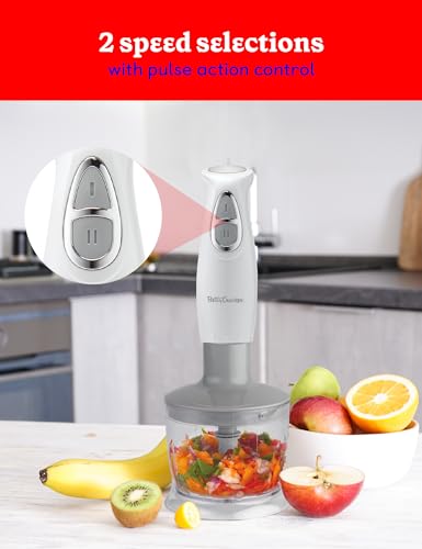 Betty Crocker 2-Speed Immersion Blender, 250 Watts, BC-4306W, White