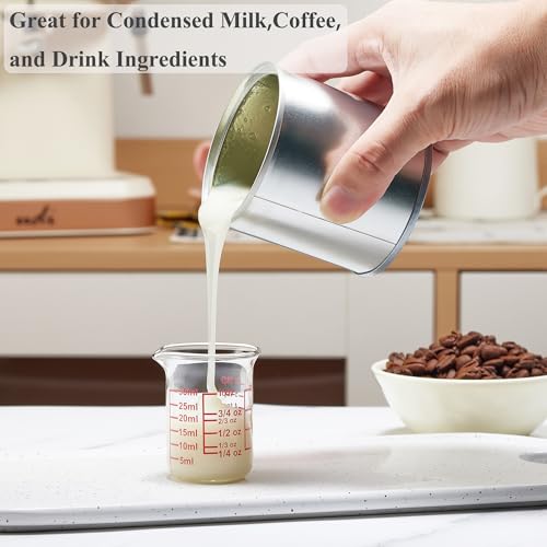 High Borosilicate Glass Measuring Cup with V-Shaped Spout, 30ml (1oz) | Pack of 2 – Precision Glass Measuring Cup for Kitchen & Bar