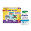 Glad GladWare MatchWare Food Storage Containers with Lids, BPA Free Reusable Plastic 20 Piece Variety Pack for Lunches, Meal Prep, and Leftovers, Leak Resistant, Microwave and Dishwasher Safe