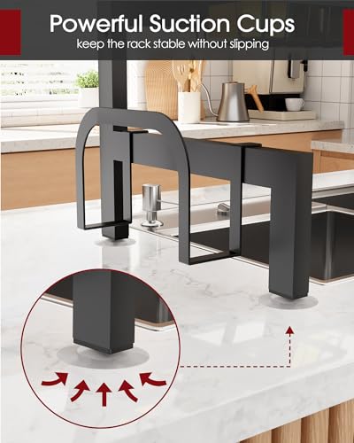 Sakugi 2-Tier Dish Drying Rack Over The Sink, Expandable for Counter