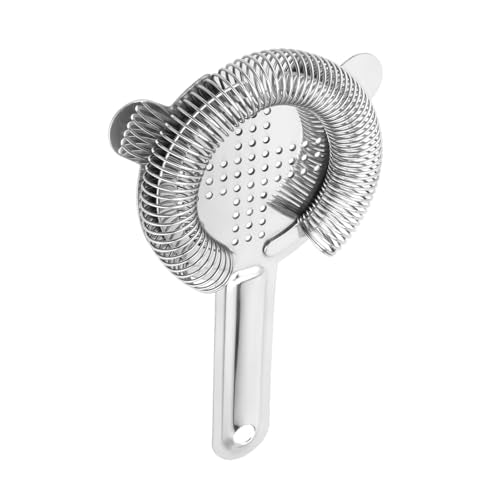 HOZEON 12 Pcs 6.5 Inches Cocktail Strainer, Stainless Steel Bar Strainer Tool, 2 Prong Bartender Strainer for Bar Restaurant Home, Silver